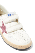 Kids Ball Star Touch-Strap Glitter Sneakers